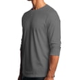 thumbnail image 3 of Men's 3/4 Sleeve Baseball T Shirts Raglan Tops | Crew Neck,Casual,Moisture Wicking,High Stretch,Comfortable,Work,Workout,Gym,Athletic Tee Gray 3XL, 3 of 7