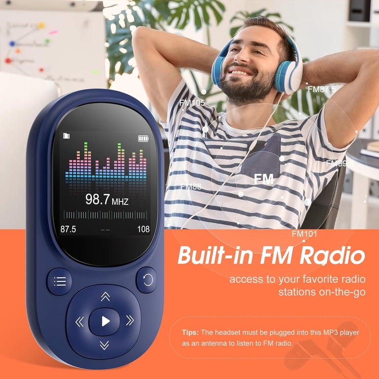 エフィかる♪ミュージック　Hi-Res AUDIO PLAYER 64GB 64GB Clip MP3 Player Bluetooth 5.3, Mini Portable Music Player
