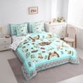 thumbnail image 3 of Homewish Teenagers Adults Animal Dragonfly Moth Ladybug Twin Bedding Sets 7-Piece,Botanical Mushroom Bedding Comforter Set Microfiber,Chic Floral Flowers Breathable Sheet Sets, 3 of 8