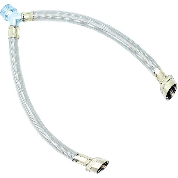 Stainless Steel Washing Machine Y Mixer Hose Connector by Kelaro 3/4