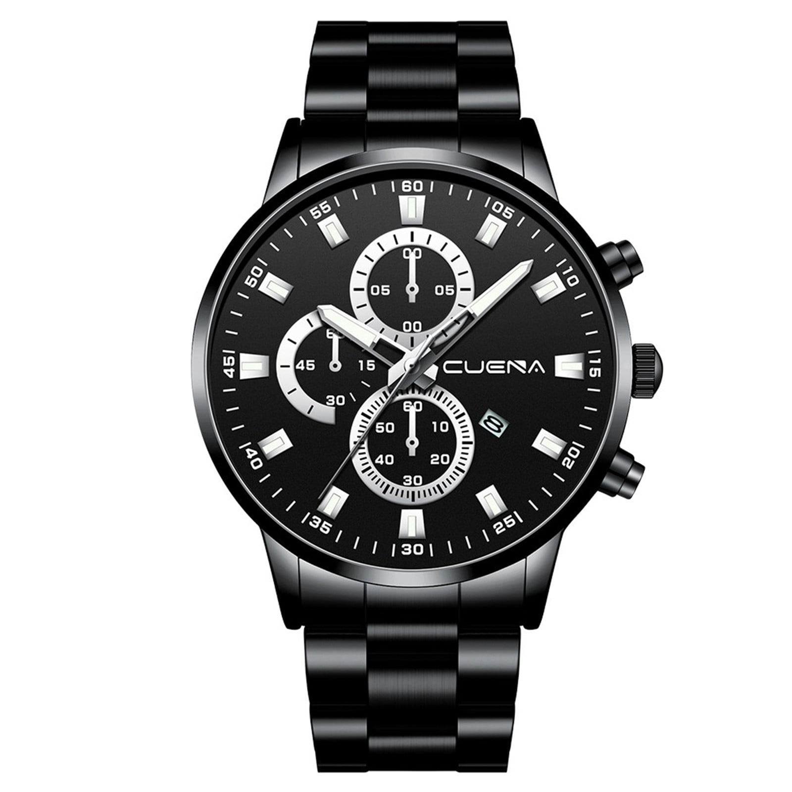 Resicozy Mens Watches Quartz Watch Classic Numeral Watch for Business Casual Hands Mens Wrist Watches Black#4
