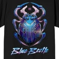 thumbnail image 2 of Blue Beetle Superhero Logo Crew Neck Short Sleeve Men's Black T-shirt
-Small, 2 of 3