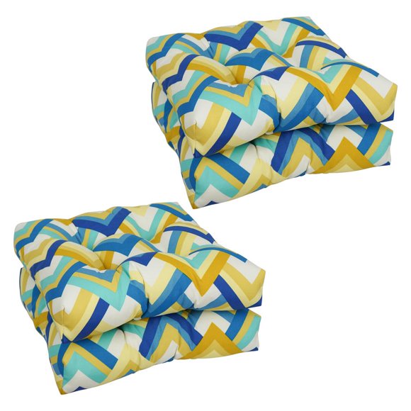 19-Inch Squared Polyester Outdoor Tufted Dining Chair Cushions (Set Of 4) 94005-4Ch-Od-184