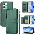 thumbnail image 1 of Funda para OnePlus Nord 2 Lite con cremallera tipo cartera, tarjetero, marco de fotos, soporte y cordón, de piel sintética. verde, 1 of 5