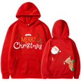 thumbnail image 2 of Bmisegm Sweat à Capuche Imprimé Lettre du Père Noël pour Femmes, Col à Dos Enveloppé, Sweat Ample avec Capuche Assortie, Sweat Décontracté pour Femmes Rouge TG, 2 of 3