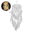 thumbnail image 1 of Pendentif Décoratif Attrape-Rêves Plume Ornement Lumineux Design en Forme de Cœur Attrape-Rêves compatible Chambre Newway, 1 of 5