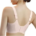 thumbnail image 4 of SMihono Bras for Women No Underwire Wireless Rib Embroidery Bra with Lift and Support Adjustable Straps Solid Soft Bralettes Pink L US(6), 4 of 4