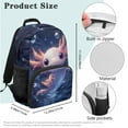 thumbnail image 4 of Yuyamidu Axolotl Backpack and Lunchbox for School Cute Schoolbags 4th Grade Primary School Bookbag with Lunch Bag Pencil Case Water Bottle Bag 4 in 1 Book Bag for Kids 5-7 Girls, 4 of 7