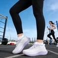 thumbnail image 3 of HIALTODAY 5 Pairs Women's Ankle Socks, Lightweight Breathable Cotton Blend Low Cut Casual Athletic ,Size 8-10，WHITE, 3 of 8