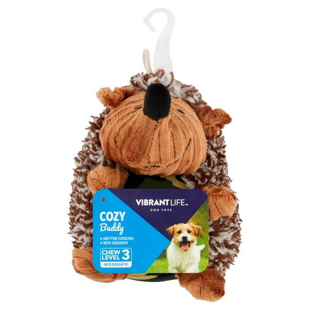 Vibrant Life Cozy Buddy Small Hedgehog Dog Toy, Color May Vary, Chew