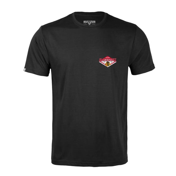 Men's Levelwear Black Chicago Blackhawks Richmond Club Patch 2.0 T-Shirt
