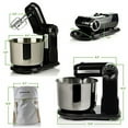 Ovente Electric Stand Mixer 3.7 Quart with 6 Speed Control, Stainless