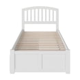 thumbnail image 3 of Leo & Lacey Richmond Twin Wood Platform Bed and Storage Drawers in White, 3 of 7