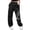 Black, variant on Womens Cargo Pants Parachute Pants Baggy Wide Leg Pant Waterproof With Pockets White