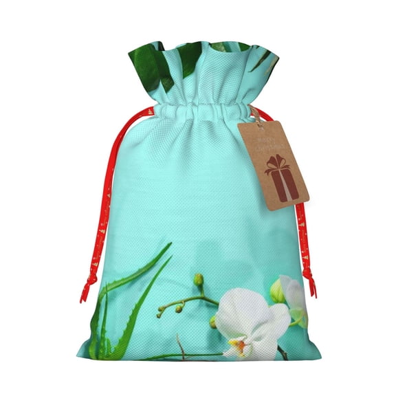 Xecao Tropical Pineapple Print Burlap Gift Bags with Drawstring and Gift Tags, Gift Bags, Burlap Bags, Jute Bags for Party, Christmas, DIY Craft Bags-Small