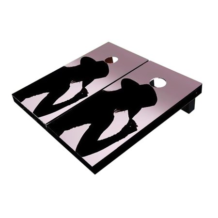 Skip's Garage Cowgirl #2 Solid Wood Cornhole Board Set