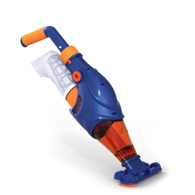 Aqua First NE4481 Typhoon Handheld Pool Vacuum Powerful Rechargeable Cleaner, Blue & Orange