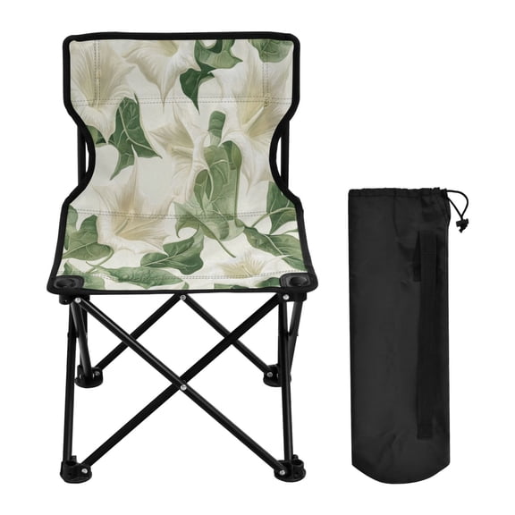 WOBOGO Datura Stramonium Camping Chair Convenient Four Corner Backrest Folding Stool Can Hold Up to 220lbs