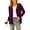 Purple, variant on Aiyino Women's Long Sleeve Knit Cardigan Sweater Basic V Neck Button Down Knitwear Winter Tops,Red S