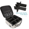 thumbnail image 4 of FORMRS Travel Makeup Bag Large Capacity Train Case Cosmetic Organizer with Adjustable Dividers, Black Cute Cats, 4 of 8