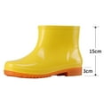 thumbnail image 2 of KaLI_store Shoes for Women Women's Short Ankle Rain Boots Lightweight Chelsea Rain Boots Rubber Waterproof Booties,Yellow, 2 of 3