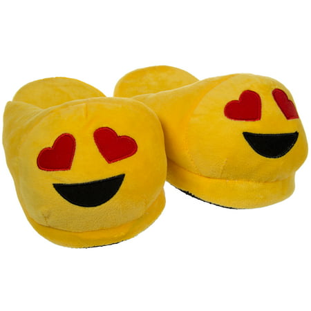 royal deluxe - emoji house slippers funny soft plush for adults kids