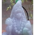 thumbnail image 3 of Certified Lavender Green Burma 100% Natural A Jade jadeite pendant Ji Kung Buddha God Gourd Fan Necklace 648584 TN, 3 of 10
