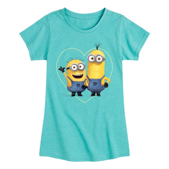 Despicable Me - Minions Heart Fitted Short Sleeve Graphic T-Shirt
