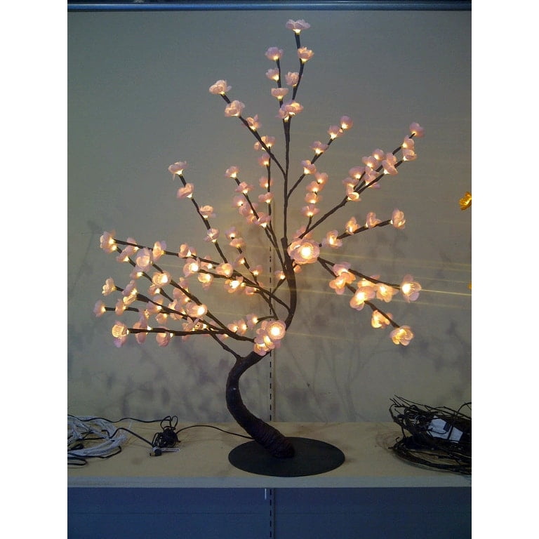 Pink Bonsai Tree with LED Lights - N/A