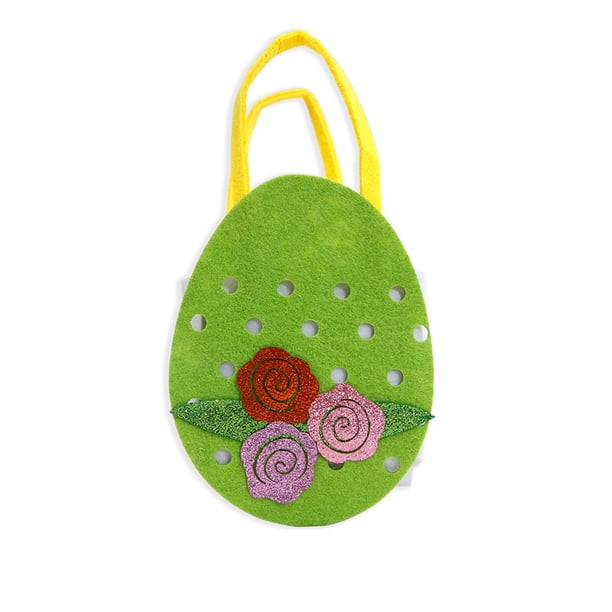 Bolsa de regalo de conejito de Pascua | Cesta de tela para hacer tú mismo | Saco de dulces de Pascua reutilizable | Accesorio para fiestas infantiles | Porta huevos de Pascua | Cesta de regalo para c