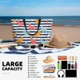 thumbnail image 3 of Yiaed Colorful Llama Print Large Capacity Beach Travel Bag - Waterproof Zipper Vacation Tote for Sandproof Storage, and Camping, 3 of 5