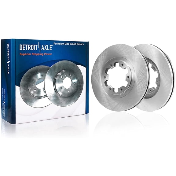 Detroit Axle - Front Brake Rotors for 1998-2004 Nissan Pathfinder 1998-2003 INFINITI QX4 Disc Brake Rotors Replacement: 11.81 inch Front