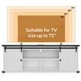 thumbnail image 6 of 70" TV Stand for 75 Inch TVs with Power Outlet,, Farmhouse Entertainment Center with Storage, Media Furniture 70 Inch TV Cabinet with Sliding Barn Door and Power Outlet, TV Console, 6 of 8