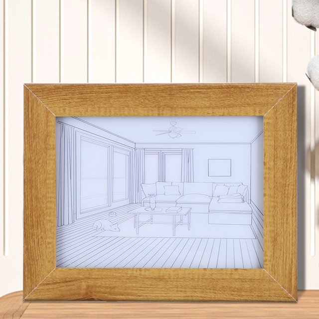 Luz De Noche Marco de madera LED, botón de interruptor de luz para dormir para bebés, accesorios para el hogar (F) Tmvgtek Para estrenar