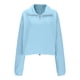 thumbnail image 5 of Tops de otoño para mujer,Sudadera polar con media cremallera para mujer, cuello alto, poliéster, manga larga, informal, para usar en casa, sopatenor, 5 of 8