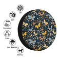 thumbnail image 3 of Bingfone Flowers Butterfly Spare Tire Cover Weatherproof Universal Wheel Protectors for RV Camper Travel Trailer SUV Truck-17 inch, 3 of 8