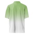 thumbnail image 4 of Kagetolytai Top Men'S Casual Loose Fitting Short Sleeved Shirt Fashionable Lapel Shirt Top Mens Shirts Summer Tops Light Green M, 4 of 4
