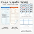 thumbnail image 6 of Timozia Punch Card Attendance Machine – Time Tracker Bundy Clock for Small Business – In and Out Time Clocks with Gifts, 6 of 7