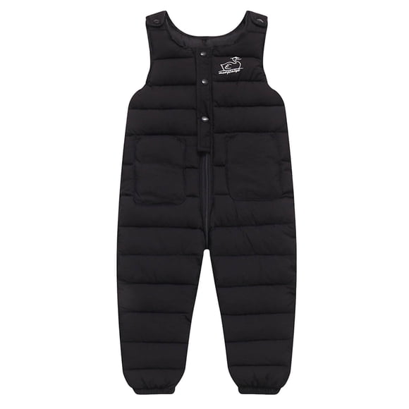 dmqupv Jump Suit Snow Girl Boys' Toddler Classic Bib Ski Snowsuit Zipper Leg Openings For Kids Black,Size for 18-24 Months