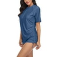 thumbnail image 3 of Women's Short Sleeve Rash Vest UV Rashguard Tops, 3 of 6