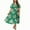 Green, variant on ZQUUVOU Women's Plus Size Dress Wrap Boho Dress V-Neck Short Sleeve Midi Dress Light Blue,L