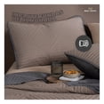 thumbnail image 3 of Edredón Ligero Real Textil + 2 Fundas de Almohada, Juego de Colcha King Size, Color Gris Oscuro/Cafe, 3 of 7