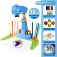 thumbnail image 1 of Proyector de dibujo para niños con 32 patrones de dibujos animados y 12 pinceles de colores (azul), 1 of 7