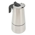 thumbnail image 3 of Moka Pot, Stainless Steel Double Bottom Electric Coffe Maker  For Outdoor Camping 100ml,200ml,300ml,450ml,600ml, 3 of 8