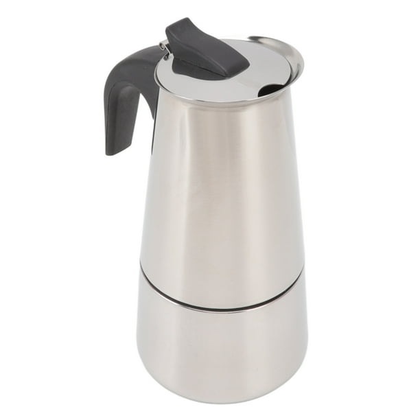 Cafetera Moka portátil de acero inoxidable de grado alimenticio para el hogar y para acampar al aire libre