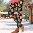 thumbnail image 2 of Levmjia Womens Pants Easter Printed Casual Fashion Tight Yoga Comfy Elastic High Waist Sweatpants Fashion Bottoming Leisure Pants Sports Daily Wear, 2 of 5