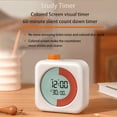 thumbnail image 3 of Digital Countdown Clock PN-8208 with Visual Timer, 60-Minute Count Up/Down Function, Progress Bar Display, Alarm Feature, Snooze Mode, Requires 2 AAA Batteries (Not Included) - White, 3 of 7