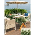 thumbnail image 5 of Outdoor Tablecloth with Umbrella Hole for Patio/Picnic/Party/Camping, Tropical Forest Waterproof Table Cloth Rectangle Table Cover Washable, Summer Botanical Palm Trees Banana Leaves Green (60"x 84"), 5 of 9