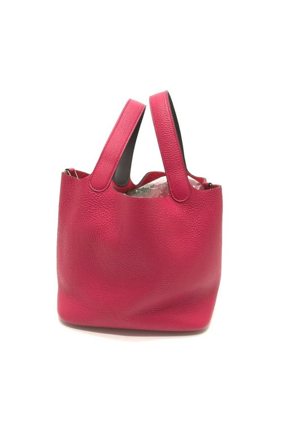Pre-Owned HERMES Picotin Lock MM 22 Tote Bag, Togo, Women's, Pink (Good)