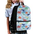 thumbnail image 3 of HUIACONG Dinosaur Print School Backpack for Girls Boys Ages 6-18 Large Capacity Water Resistant Bookbag for Elementary Middle High School Students Daily Use, 3 of 6